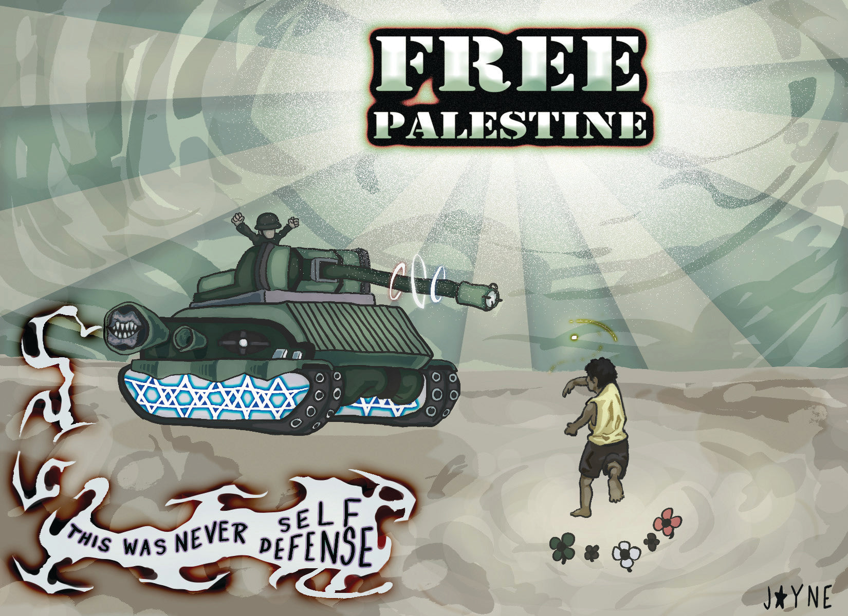 THE FREE PALESTINE PRINT ***A PIECE FOR THE CAUSE***