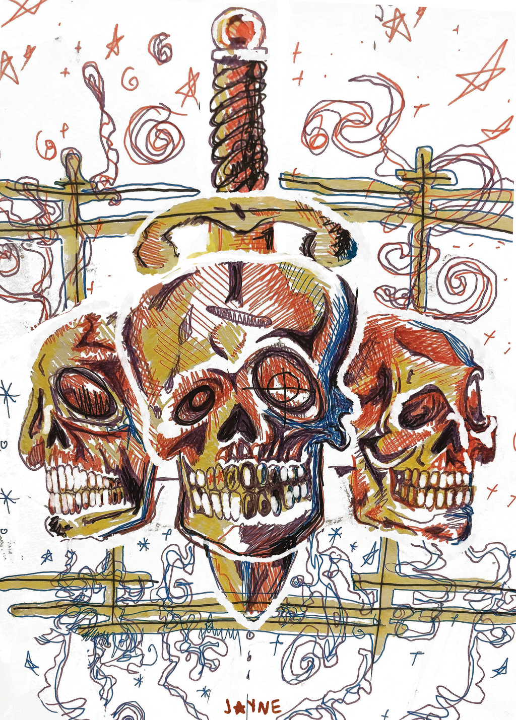 THE PSYCHEDELLIC SWORDSMAN PRINT