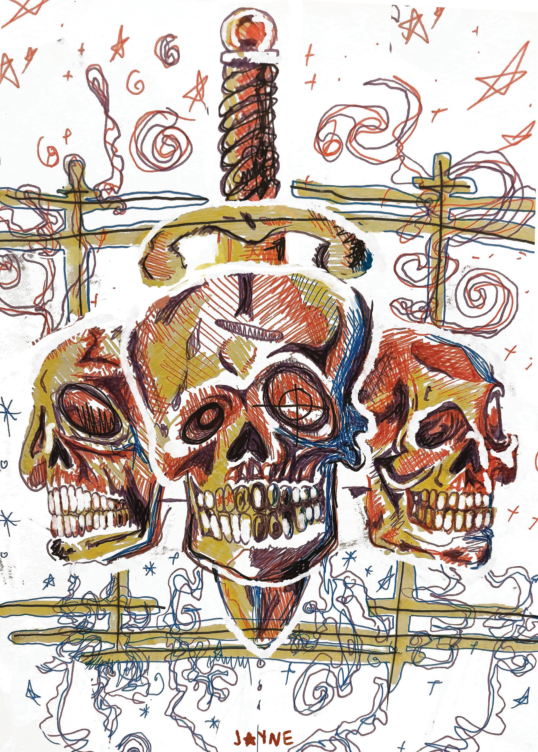 THE PSYCHEDELLIC SWORDSMAN PRINT