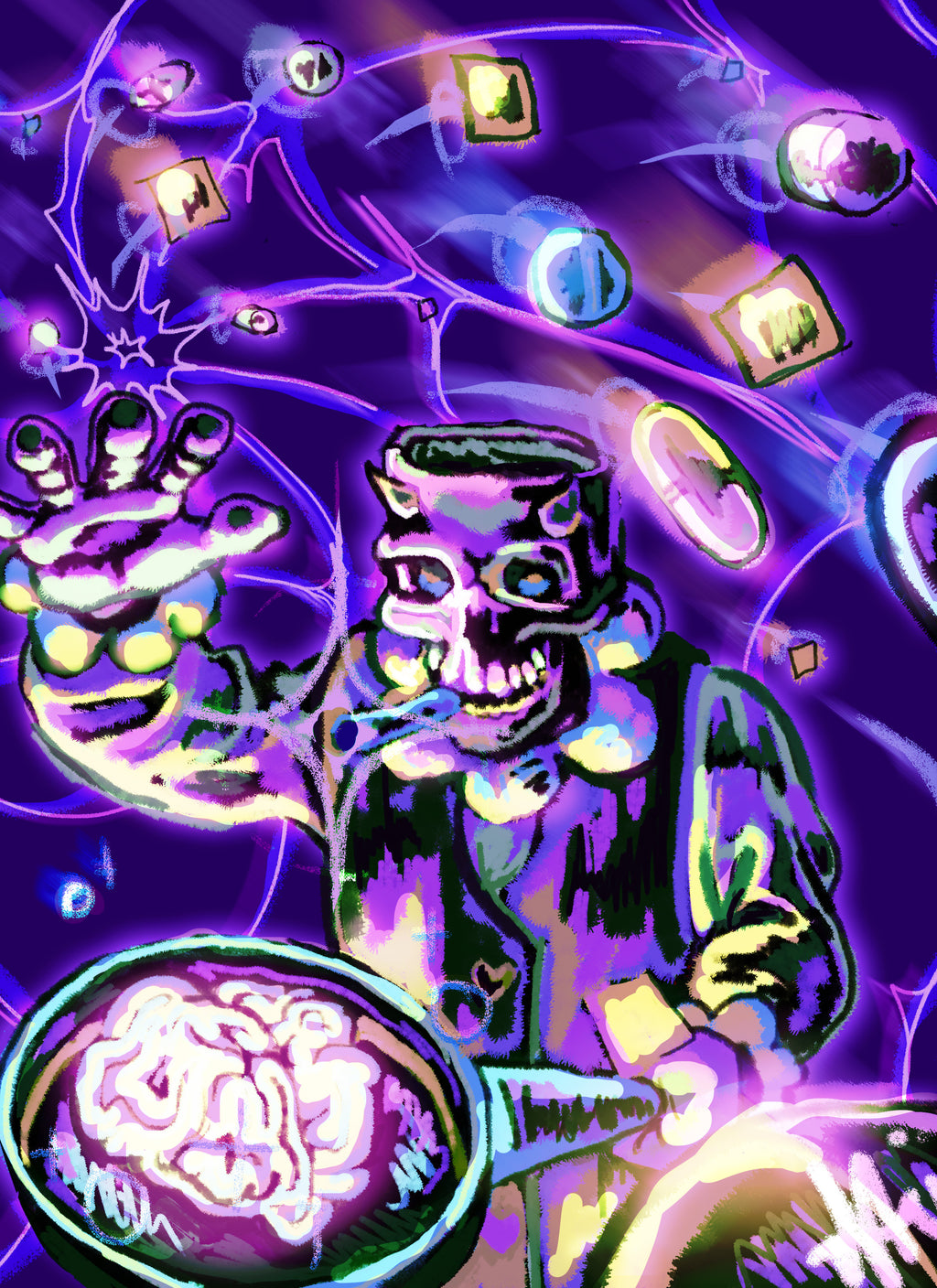 THE FRYING MY BRAIN PRINT